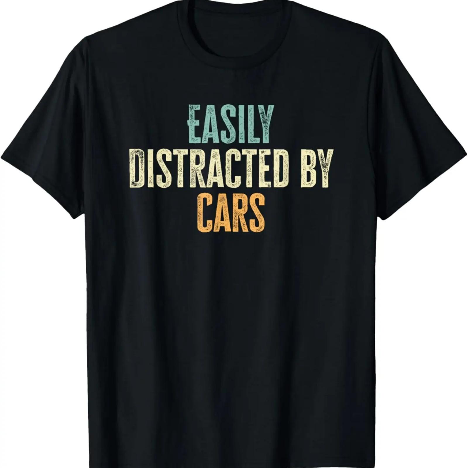 

Easily Distracted by Cars Funny Cars Lovers T-Shirt XXXXXL чёрный