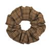Vintage Plaid Scarf Hair Tie Set: Elegant Women's Oversized Plaid Scarf and Hair Tie Accessories