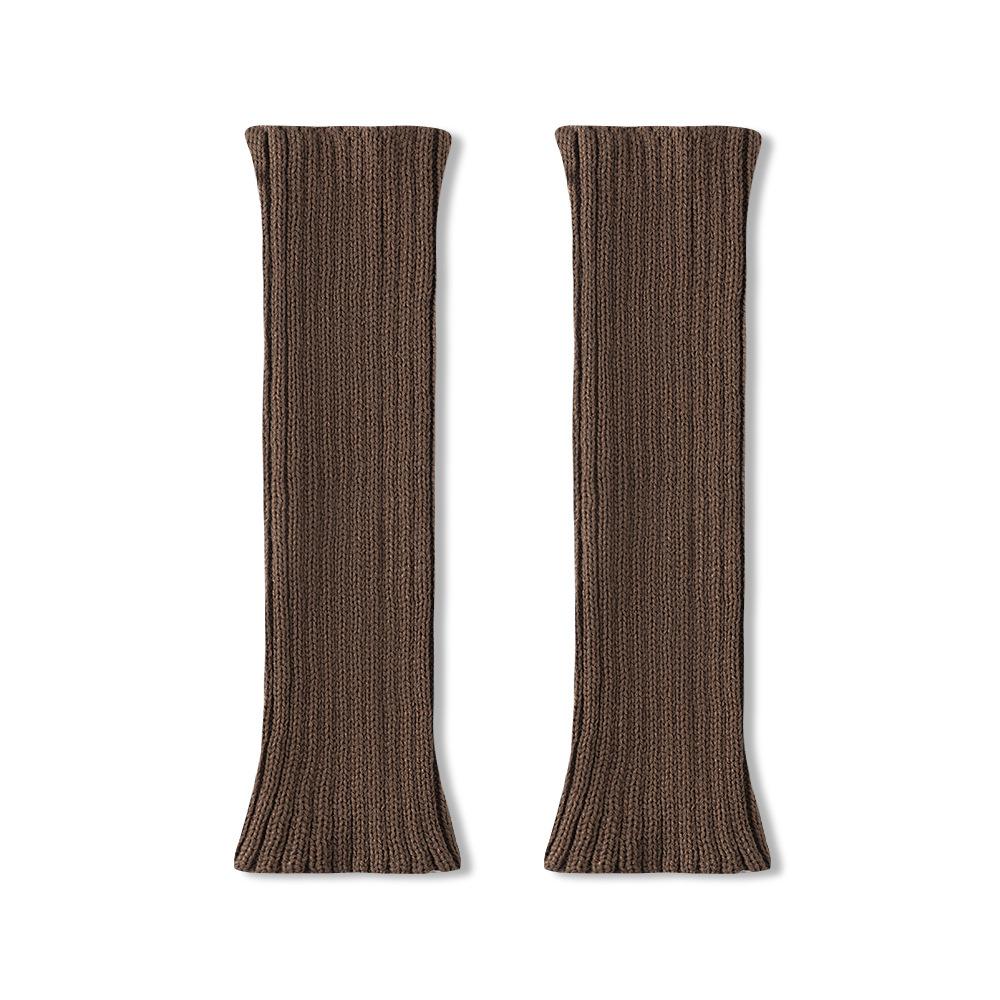 Knitted Sock Snow Boots for Women In Spring and Autumn, Grey Leg Warmers for The Calves, and Warm Pile Socks for Autumn and Winter