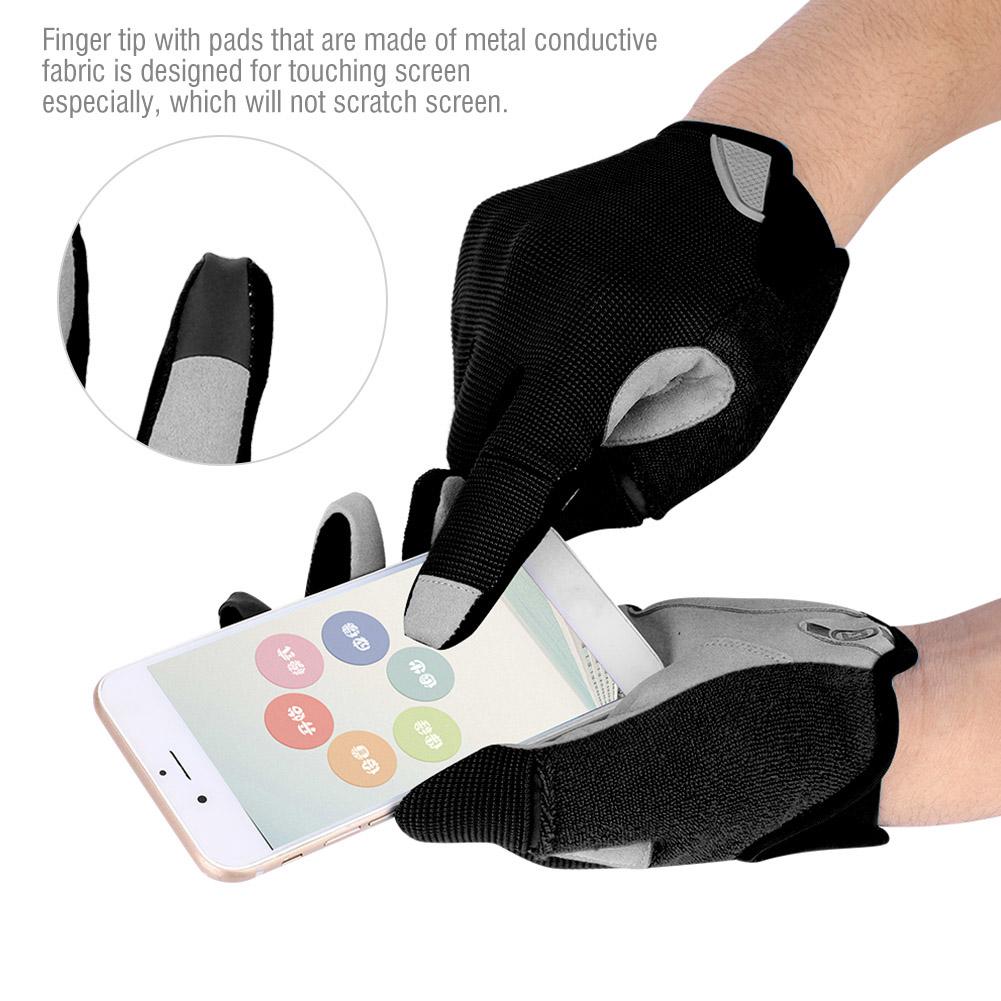Winter Warm Bicycle Touch Screen Full Finger Gloves For Cycling Hiking Black XL