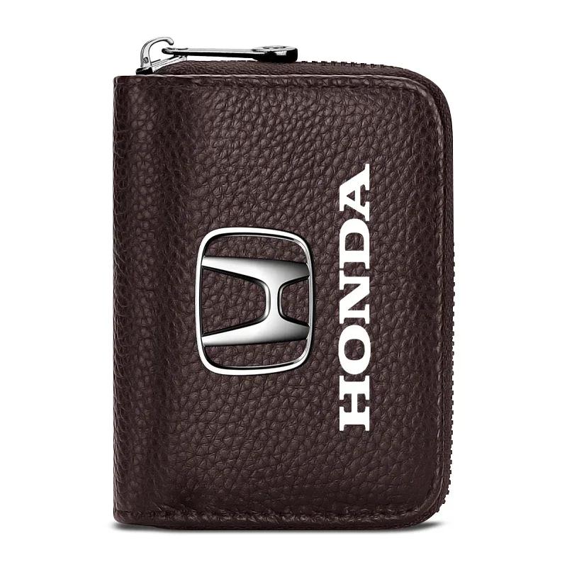 Car Hot XR Car Driver License Holder Leather Card Bag ID Credit Card Wallet For Honda Civic XR-V HR-V City Accord Odyssey Spir