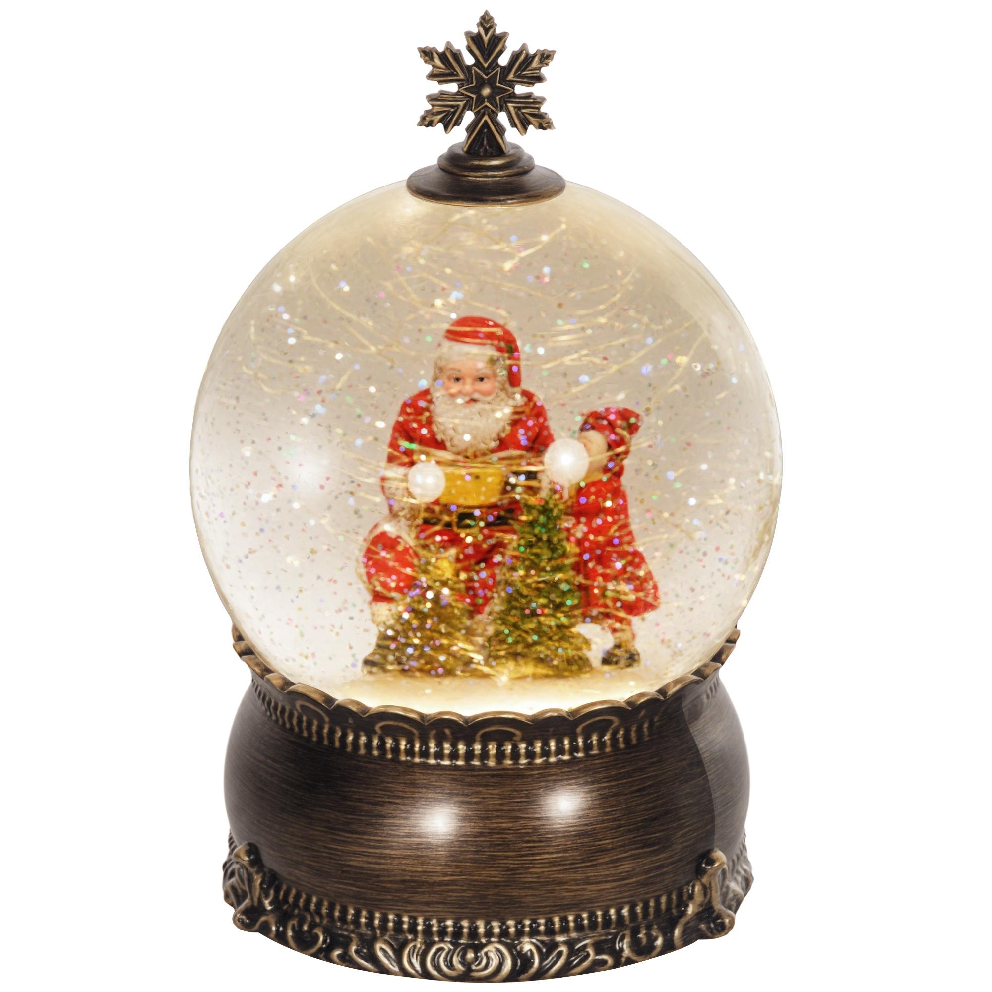 Christmas Snow Globe with Music and