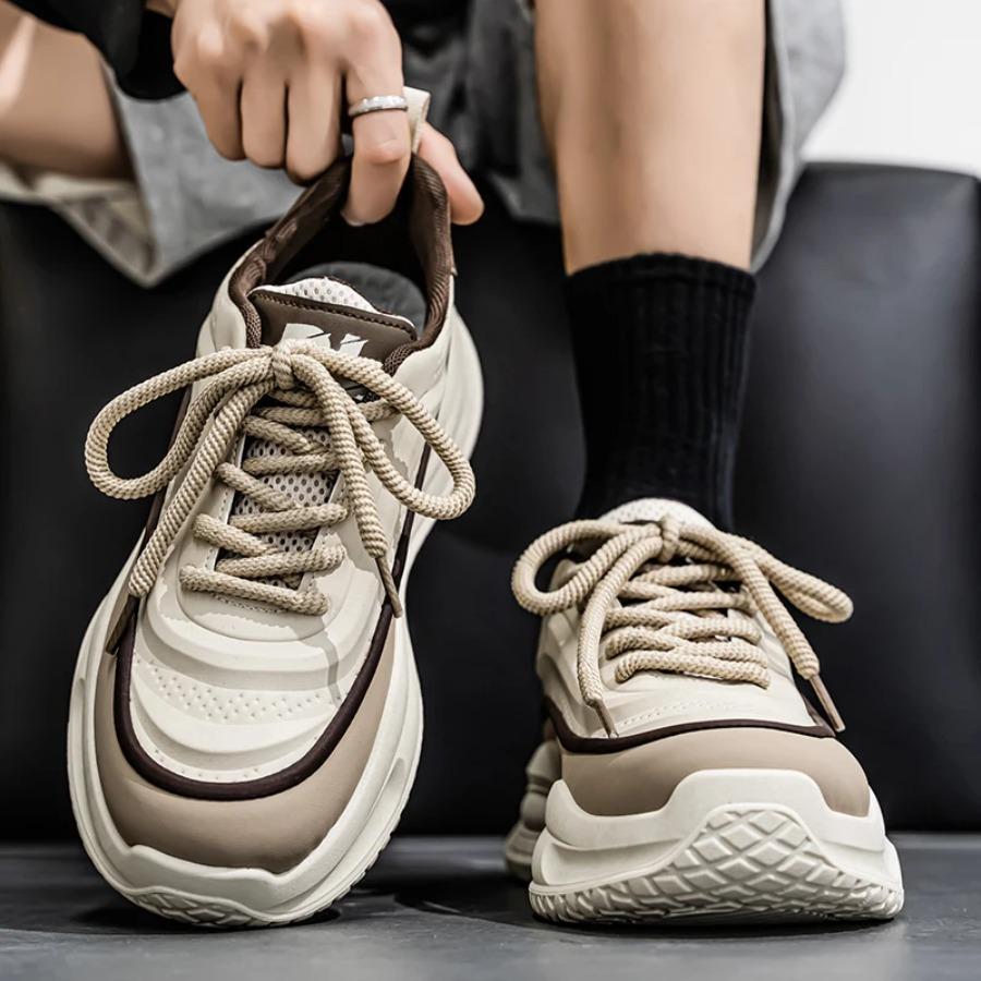 2025 Designer New Men's Breathable Increase Thick Sole Non-slip Fashion Casual Sports Loafers Walking Large Size Men's Shoes