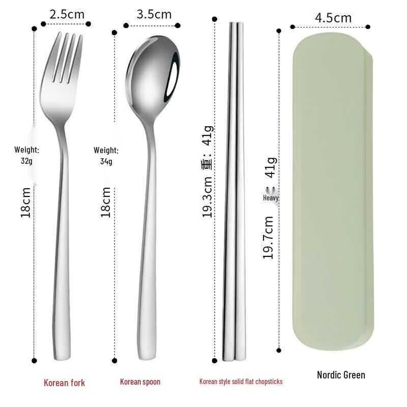 Qiwei Portable 316 Stainless Steel Chopsticks & Spoon Set