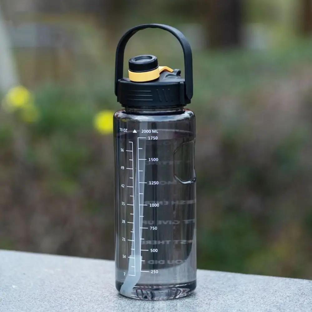 1.5 L/2L/3L Bottled Large Capacity Sports Water Cup Leak-proof With Time Marker And Straw Plastic For Home Outdoor Sports