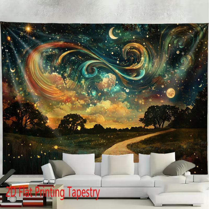 Dreamy Galaxy Nebula Tapestry Cosmic Space Wall Art Celestial Astronomy Decor Oversize Room Poster Print for Bedroom Living Room