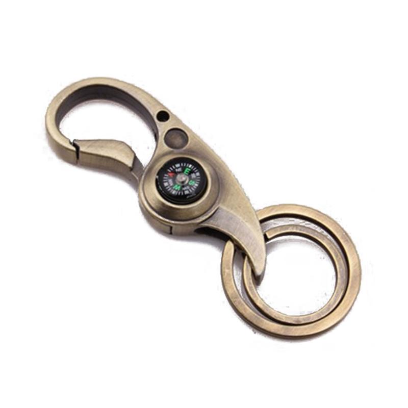 2 In 1 Carabiner Micro Compass KeyChain Buckle for Hiking Camping Common Use Mountaineering Portable for Key Chain 1