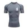 A Samurai Silhouette  Men's Sports T-shirt Training Fitness Compression Workout T-Shirt