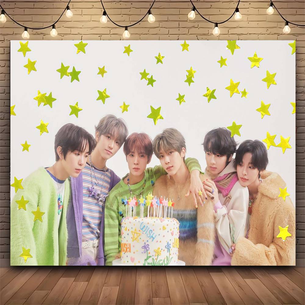 NCT Wish 2025 Seasons Greetings Teaser Tapestry Print Large Tapestry Wall Hanging Wall Tapestry Decor Living Room Bedroom Home 100X70CM