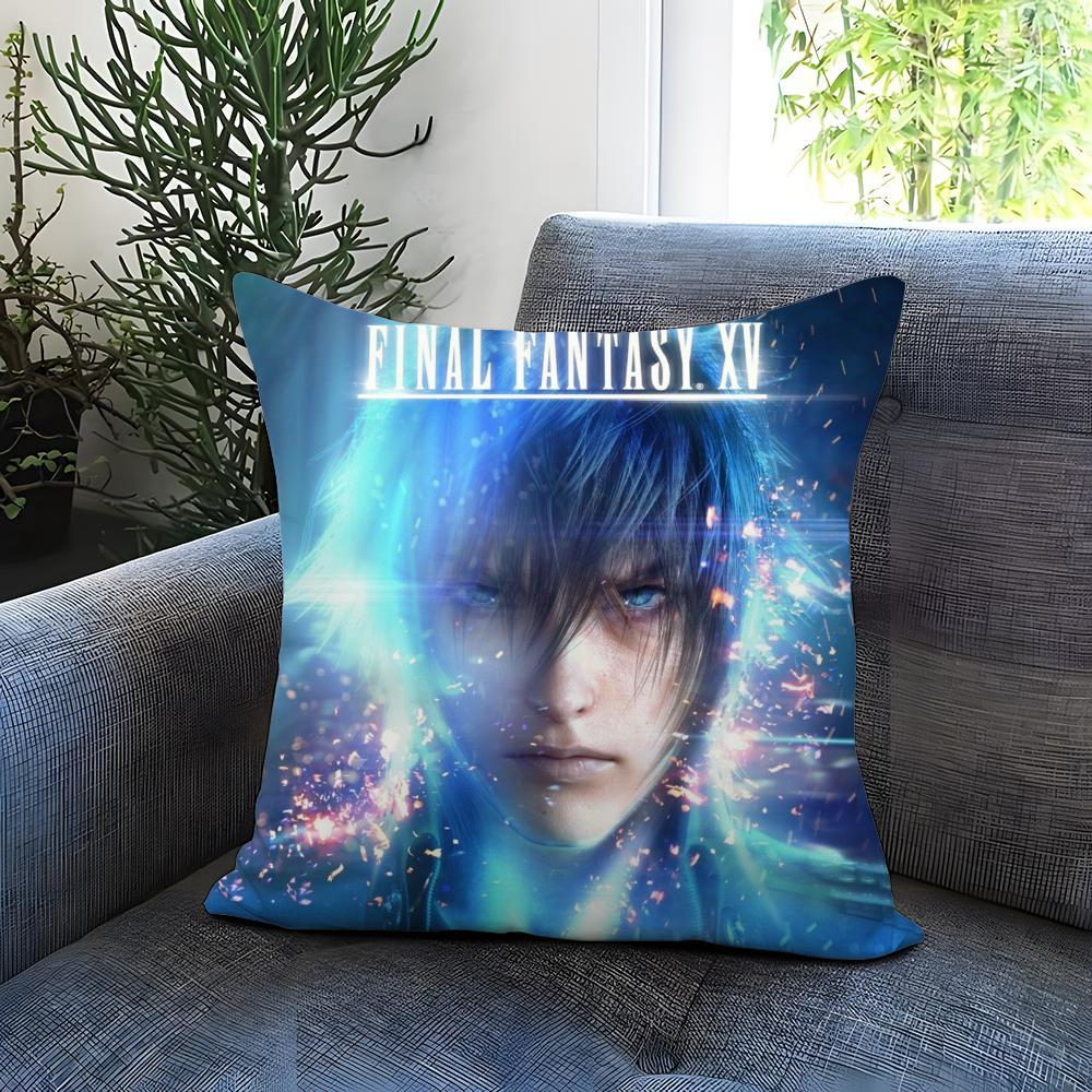 F-Final F-Fantasy VII Cushion Cover Comfortable Reversible Pillow Cover Ideal for Car Sofa Bedroom & Beyond