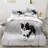 Animal Lie Down Bedding Set,Boy&Girl Duvet Cover Pillow Case Gift, Home Bedroom Quilt Set Large King 260x220cm