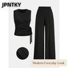 JPNTKY Women's Fashion Casual Sleeveless O-Neck Pants Suits