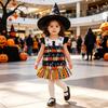 Girls Pumpkin Print Dress Princess Sleeveless Summer Dress for Kids