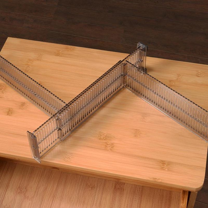 2Pcs/set Durable Cabinet Drawers Storage Dividers Ajustable Organizer