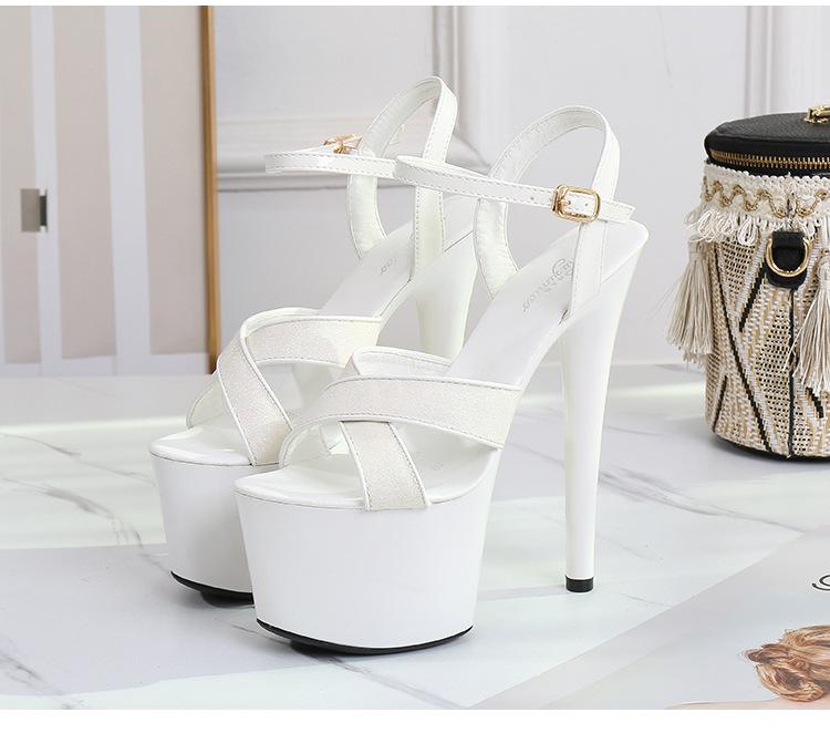 Women's Wedding Stiletto Sandals  Summer Super Heels Stiletto Waterproof Sandals 181 Series 16.5cm Heel 6.5cm Platform LFD