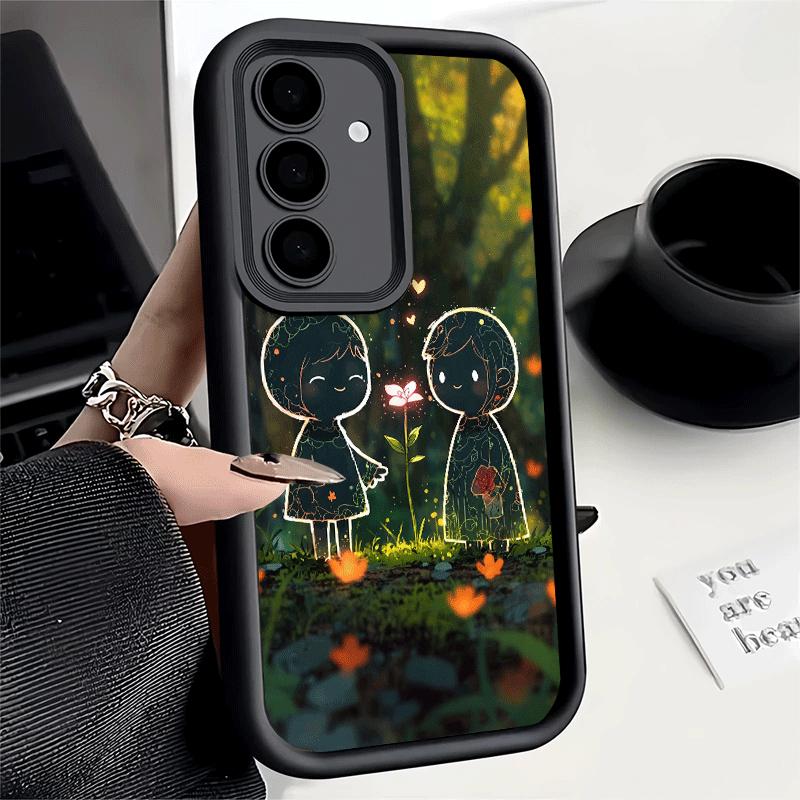 Nature Cute Child Painting Style Soft Phone Case for Samsung Galaxy S26 Ultra S25 Edge S24 S23 S22 Plus S21 S20 FE 5G Shell Sili