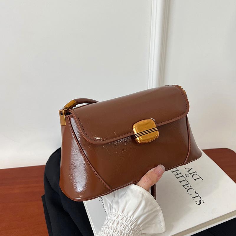 

Французская нишевая сумка подмышку женская 2025 новая сумка через плечо, высококлассная универсальная модная популярная сумка-багет в стиле инс