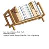 Desktop Book Shelf Bamboo Book Organizer Storage Rack Office Desk Wooden Book Magazine Display Tilting Bookcase Book Holder Stand