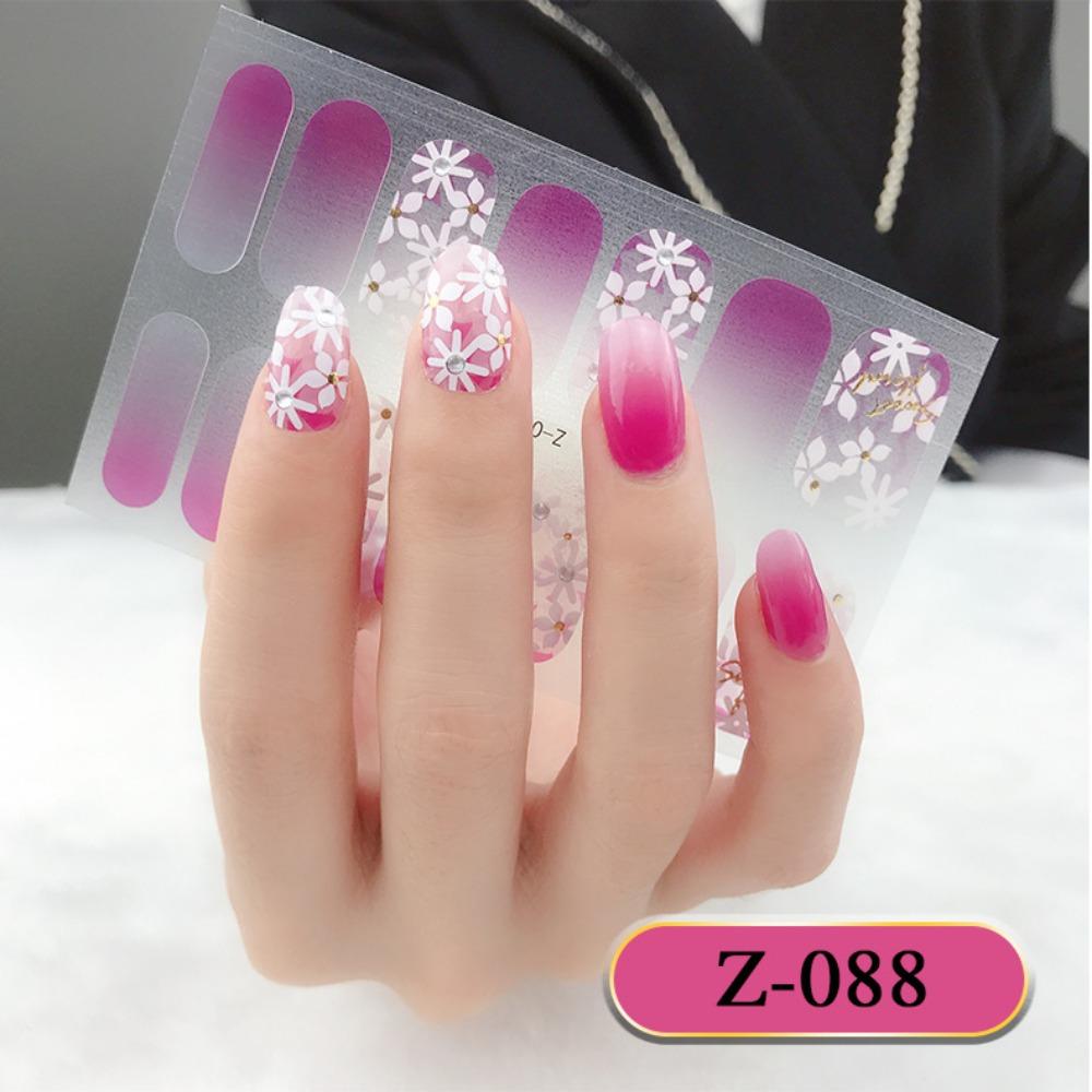 Z dreidimensionaler wasserfester No-Bake-Gel-Nagellack-Film Vollsticker einfacher europäischer und amerikanischer Stil fortgeschrittene Nagelfilm-Papier-Nagelsticker