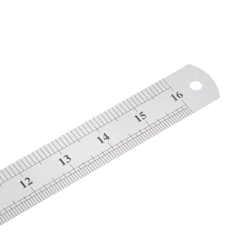 uxcell Stainless Steel Ruler, Straight Edge Measuring Tool for Woodworking, Painting, and Crafts, 40cm Long x 0.7mm Thick x 29mm Wide, Silver Tone
