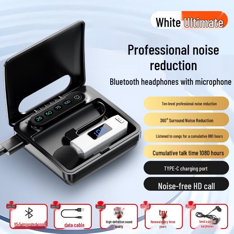 M1 Wireless Bluetooth Clip-on Sports Headset with Noise Reduction & Karaoke Ear Monitor