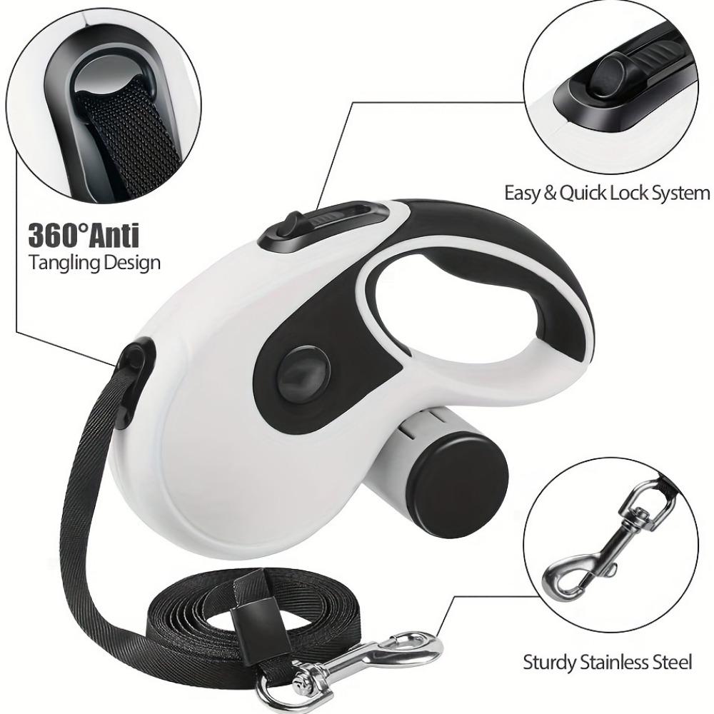 8M Retractable Dog Leash Durable Nylon Pet Walking Running Rope Long Automatic Flexible Puppy Dog Leashes Lead With Garbage Box Decoration