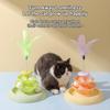 Cat Toys Carousel Ball Teasing Ball with Feathers Cat Stick Self-entertainment Fall-resistant Scratch Removable Boredom Relief