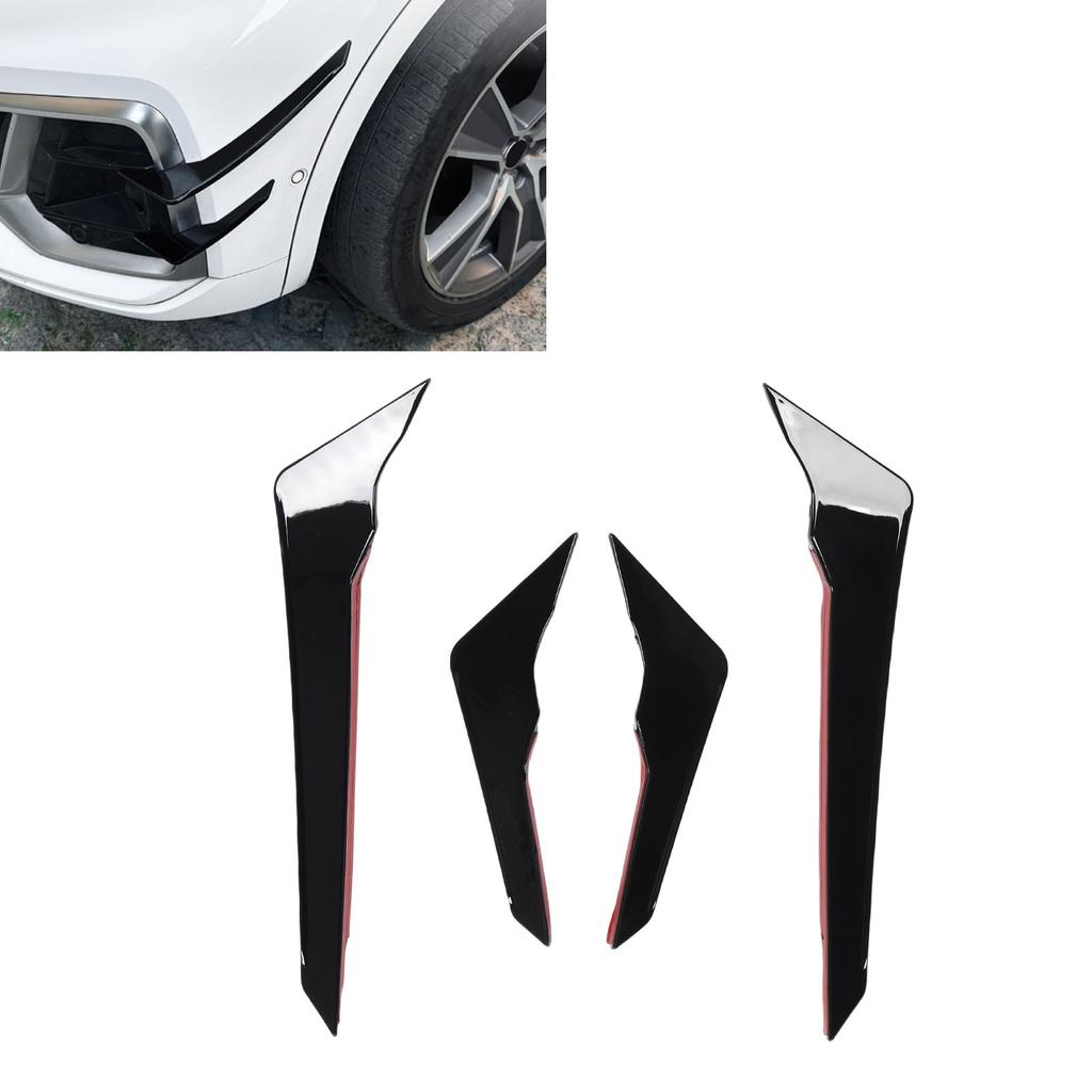 1 P  Front Bumper Side Spoiler Aerodynamic Left Right Front Bumper Side   Vent Trim Fin Decor Replacement For FY   2021-2024