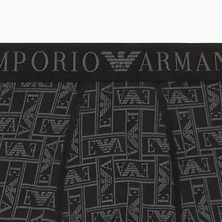 Emporio Armani Logo Print Boxer Briefs Men Underwear Black 111389-3F506-129221