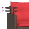 3 Piece Garden Sofa Set with Cushions Brown Poly Rattan