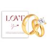 Round Brilliant Cubic Zirconia CZ Wedding Engagement Ring for Lovers, Promised Stainless Steel Pink Jewelry