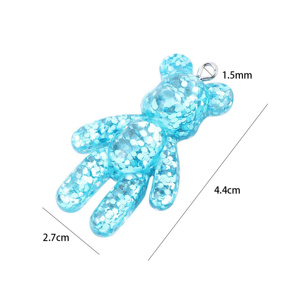 Glitter Flatback DIY Making Bracelets Charm DIY Drop Necklace Little Bears Pendant Bear Keychain