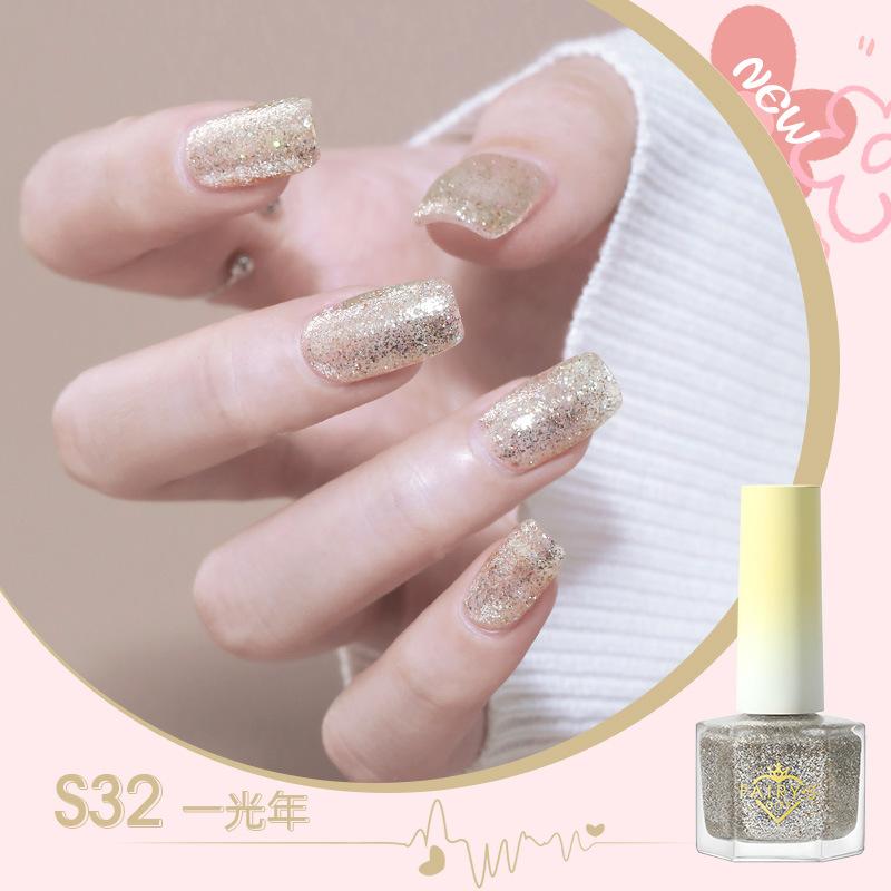 Water-based Nail Polish, Peelable, No Baking Required, Long-lasting, Quick-drying, Nude Color, Brightens Skin Tone, Odorless.