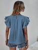 Women's Casual Summer Ruffle Batwing Sleeve Top