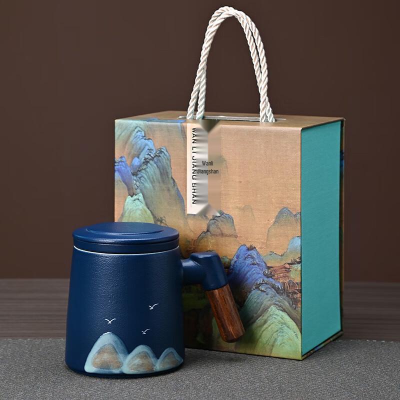 

Hand-Painted Ceramic Tea Mug with Crystal Infuser