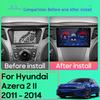 Android 14 For Hyundai Azera 2 II 2011-2014 Car Radio Multimedia Central Navigation System 4G GPS BT Carplay Stereo Touch Screen
