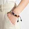 Colorful Natural Stone Bracelet, Adjustable Hand-woven Natural Stone Beads, Woven Bracelet