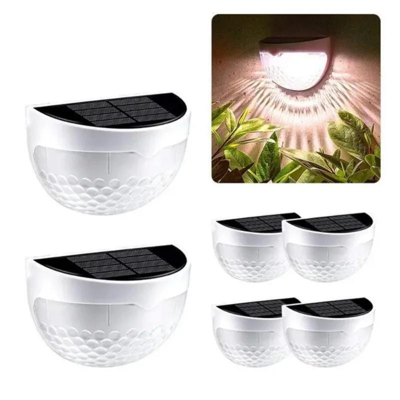 1 Pc Solar Powered LED Wall Lamp Lights Stairway Garden Landscape Warm/White/Multicolored Light Waterproof Decorative Lamp