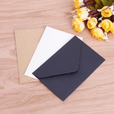 50Pcs Retro Kraft Paper Envelops Vintage Mail Envelopes for 4x2.67inch Thank You Card Postcard Wedding Invitation Letter