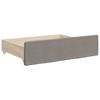 Extendable Daybed with Drawers Taupe 100x200 cm Fabric