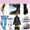 Exquisite One Piece Trafalgar Law Cosplay Costume Set With Cloak Pants And Hat