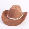 New Color Western Cowboy Hat Men's and Women's Commuting Versatile Simple Wind Wide Brim Top Hat Sun Hat