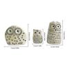 Owl Decorative Statues Set of 3 for Bookshelf Home Decoration Resin Material