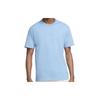 T Shirts Men's Blue Crew Neck Moderate Straight Fit DB3194-496