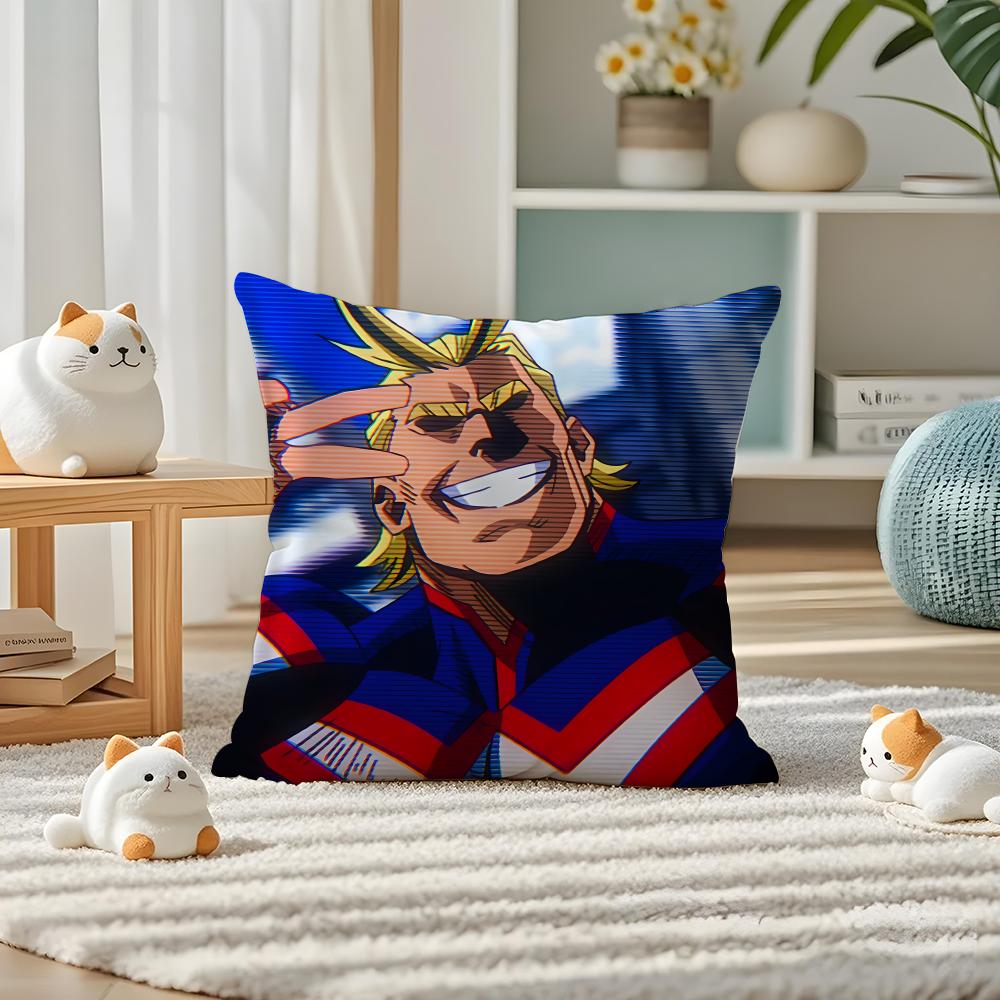My Hero AcademiaAll Might Pillow Case Silky Elegant Comfort Sofa Bed Invisible Zipper