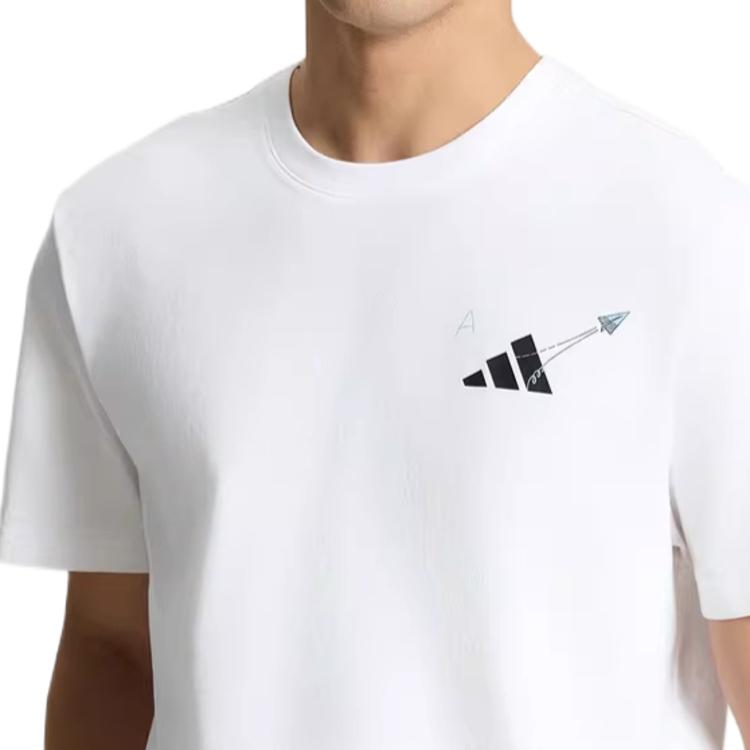 Adidas FW/AW25 Round Neck Solid Color Pullover T-Shirt Unisex Tops KX4873