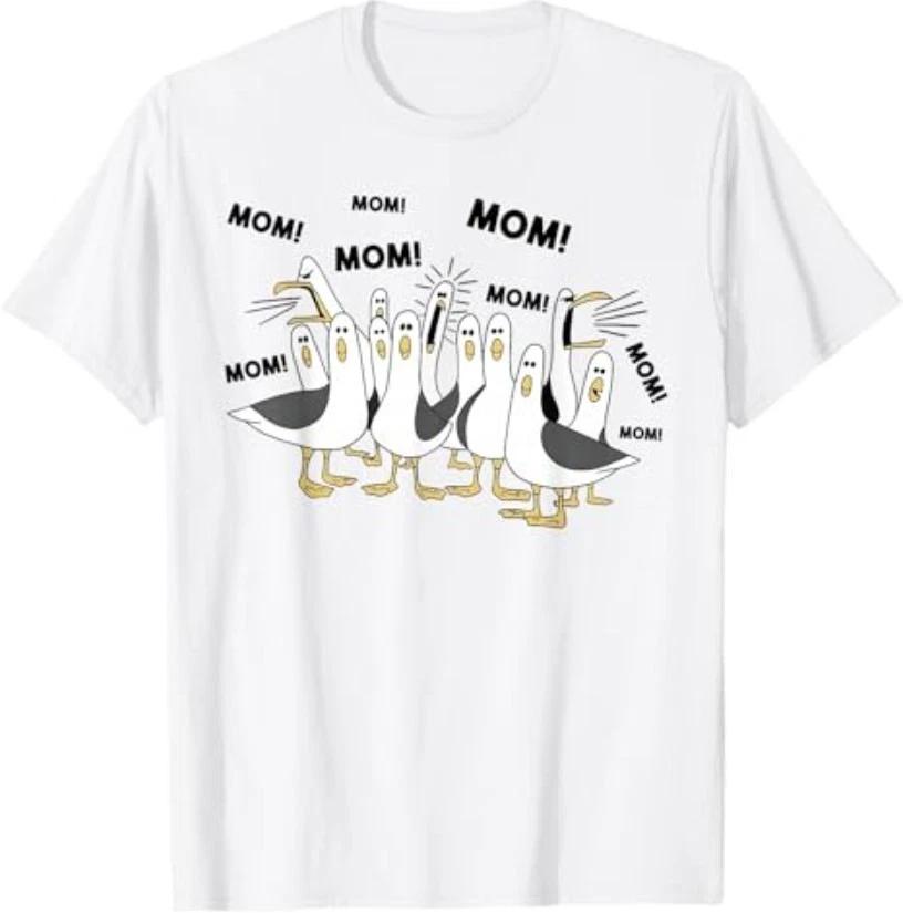 Funny Seagull Mom Mom Ocean Life Mother s Day Bird Animal T-Shirt S