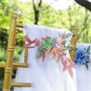 Wedding Chair Back Artificial Flower Arrangement for Wedding Reception Wedding Ceremony Engagement Decors