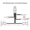 1 Pair Hella Super Loud Compact Electric Blast Tone Air Horn 12V 115DB With Wiring Harness Relay Kit For Motorcycle Car