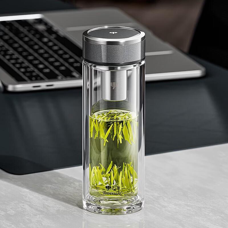 WANXIANG Double-Layer Glass Tea Infuser Bottle